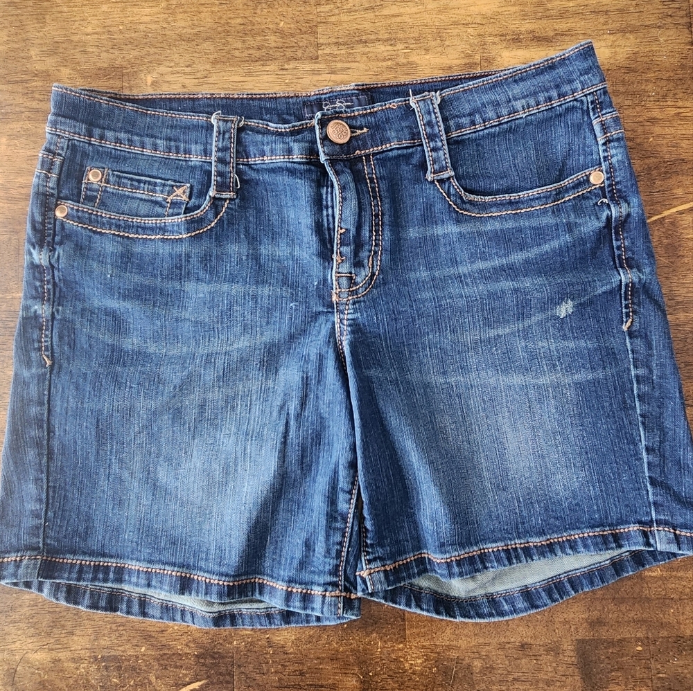 Jessica Simpson Weekender Slouch Blue Denim Shorts Size 28